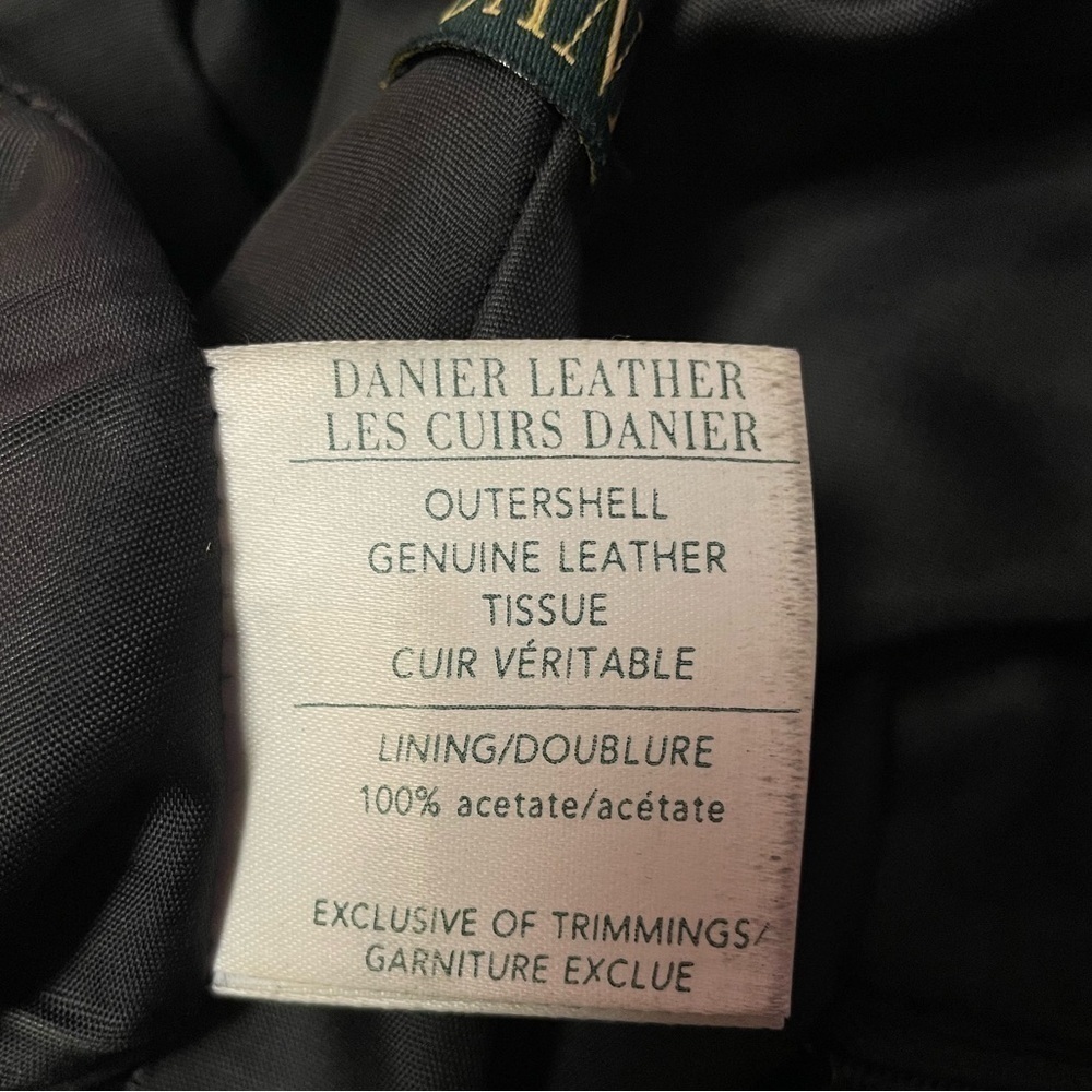 Danier Size 2 Genuine Leather Straight-Leg Pants - Black - Picture 7 of 8